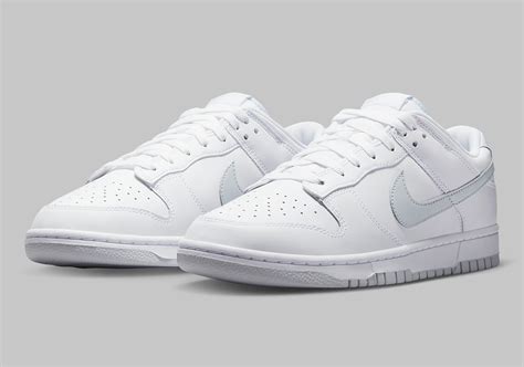 nike low dunks all white|white pure platinum dunk lows.